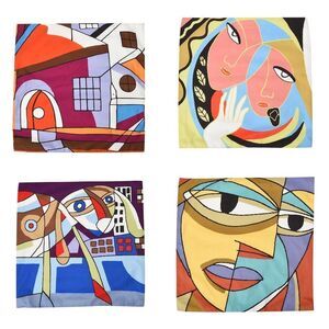 Abstract Digital Printed Cushion Cover Set of (4) 18 x 18 in